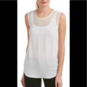CAbi White Mesh Tank